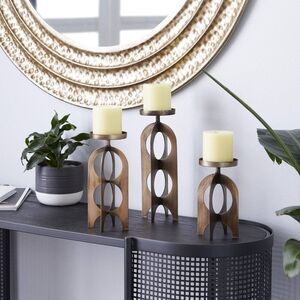 Art Deco Mid Century Modern Candle Holders